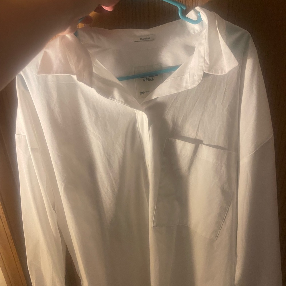Abercrombie oversized white button down